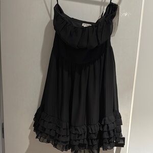 Stylish Black Ruffled Dress - Kensie Girl NWT Small